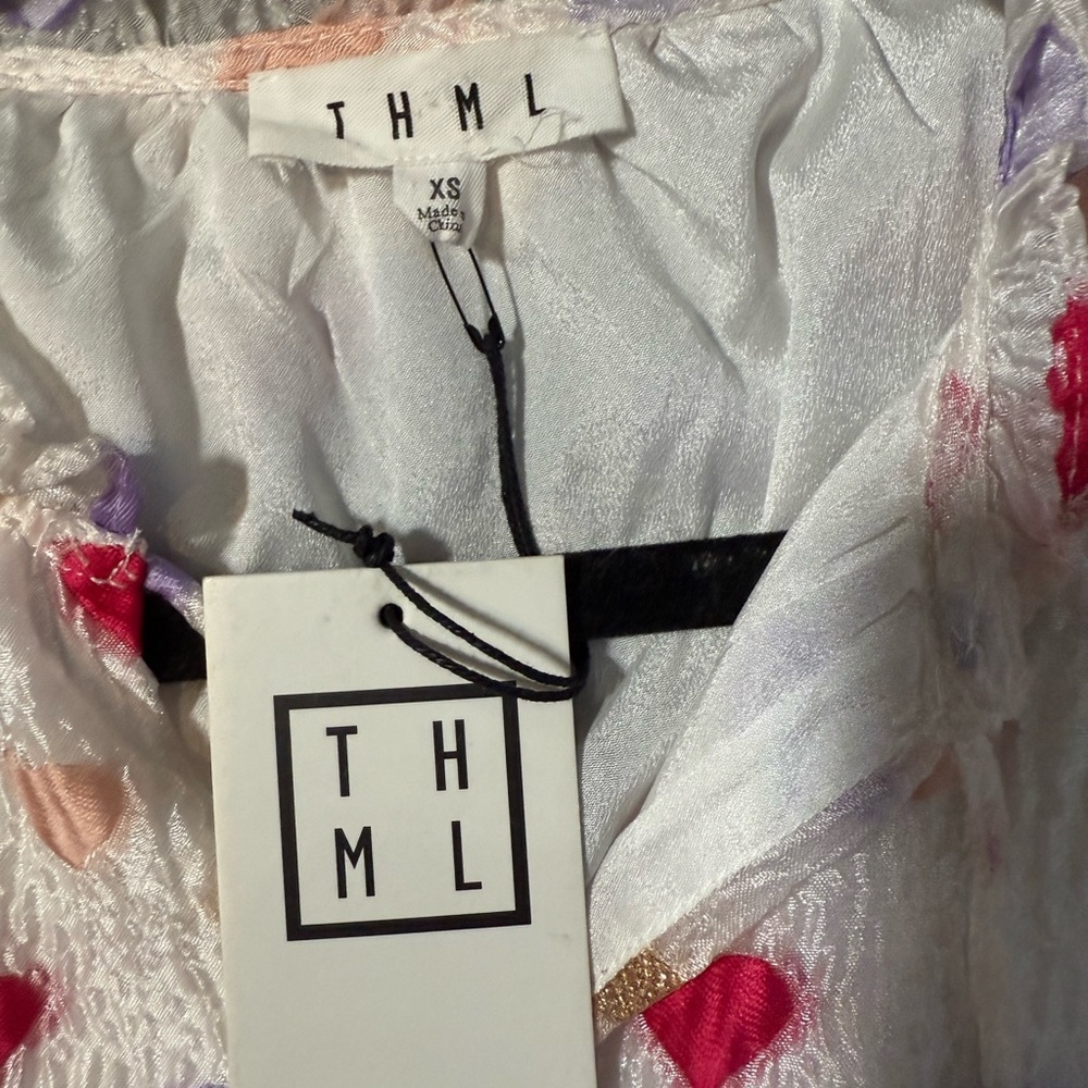 NWT Anthropologie THML Heart Blouse- XS - Picture 8 of 8